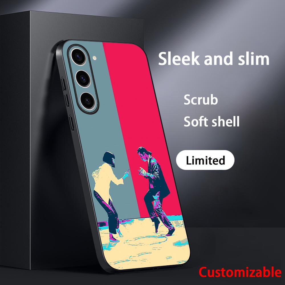 Классические фильмы Криминальное чтиво плакат Чехол для телефона Для Samsung Galaxy S26 S25 S24 S23 S22 S21 Plus Ultra Note20 Мягкий Черный