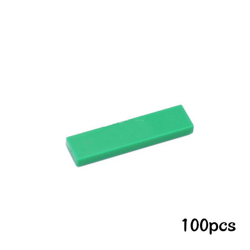 100 шт. Конструктор DIY Гладкие Фигурные Кирпичики 1x4 Разноцветные Образовательные Керамические Плоские Плитки Совместимые 2431 Креативные Игрушки