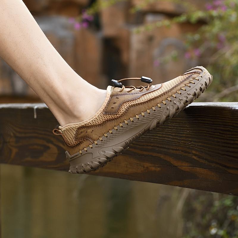 Модные мужские летние сетчатые кроссовки повседневная обувь дышащие мокасины мужская обувь новая мода комфорт мужская обувь для отдыха на открытом воздухе нескользящая плоская прогулочная обувь