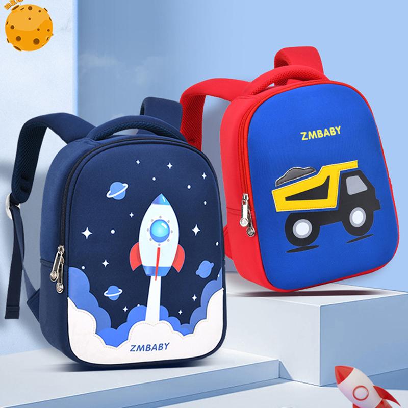 Модные школьные рюкзаки с героями мультфильмов «Ракета» для мальчиков, школьные сумки с мультяшным автомобилем для малышей, детский сад для девочек 3-6 лет
