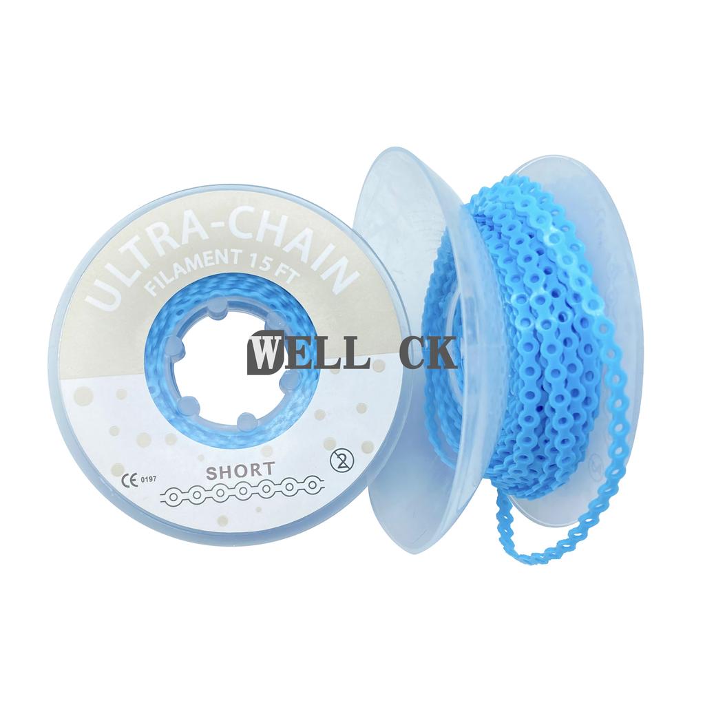 WELL CK 1Pcs Dental Orthodontic Elastic Rubber Power Chain Rubber Band Short Type
