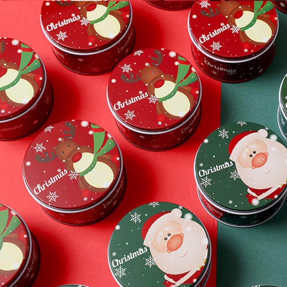 With Lids Coin Storage Cookie Box Tinplate Gift Boxes Storage Containers Christmas Tin Gift Box