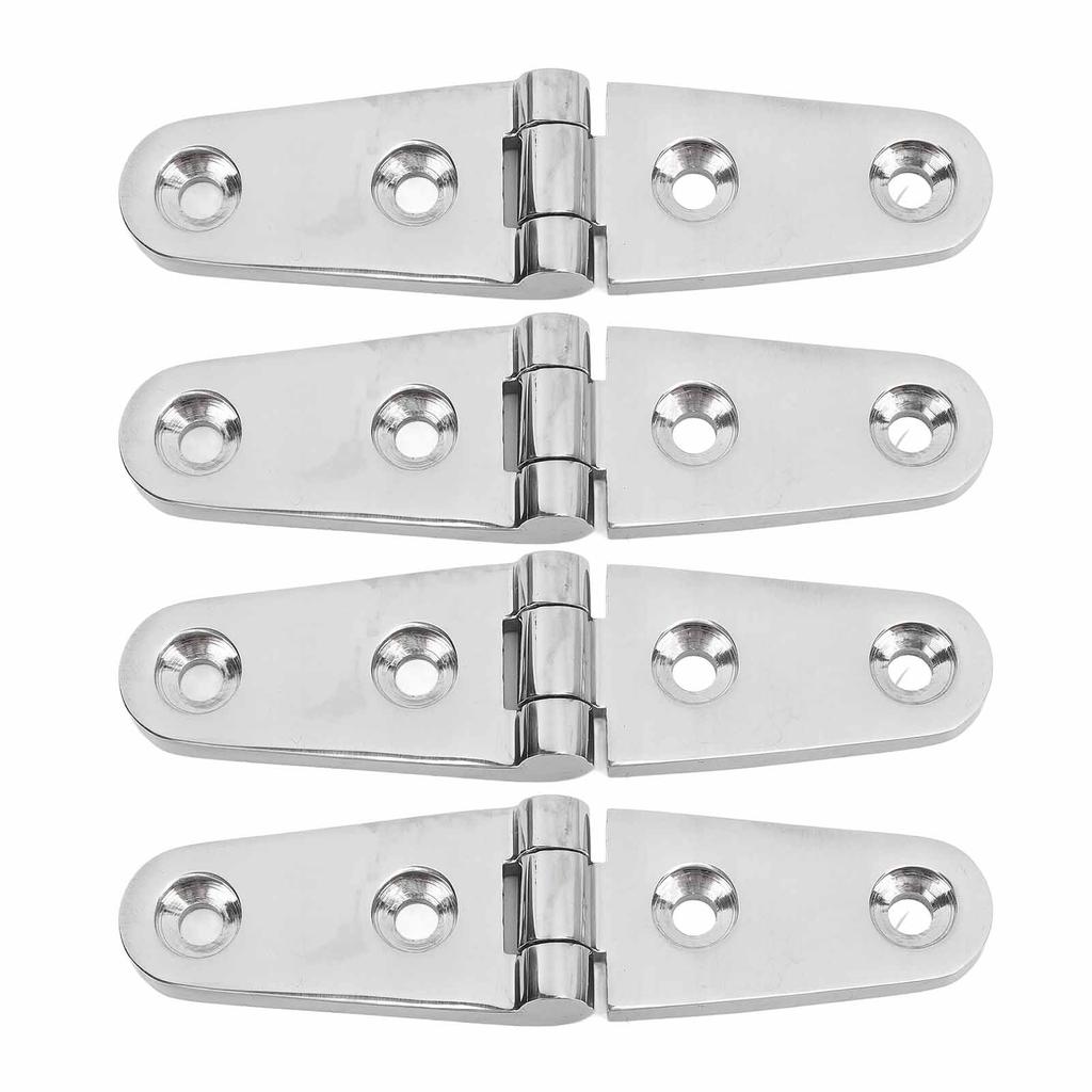 4Pcs Boat Hatch Hinge 316 Stainless Steel Rust Proof Sturdy Marine Hatch Hinge for Yacht 103 X 27mm   4.1 X 1.1in