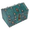Treasure Chest Storage Box with Combination Lock Handcraft Exquisite Wood Treasure Box for Jewelry