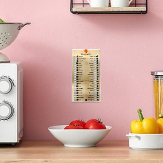 Список покупок, доска для напоминания с подвижным ползунком, многоразовая настенная подвеска для кухни, металлический список покупок, раздвижная таблица, контрольный список