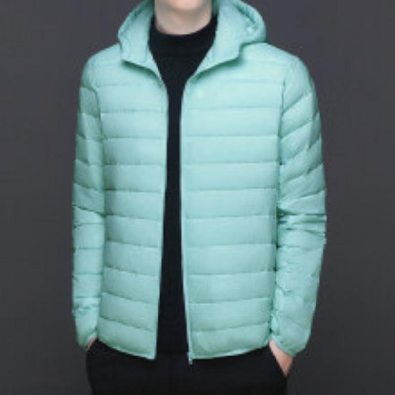 Высококачественная легкая куртка-пуховик, не скатывается, мужская зимняя с капюшоном, новая, легкая, гарантия