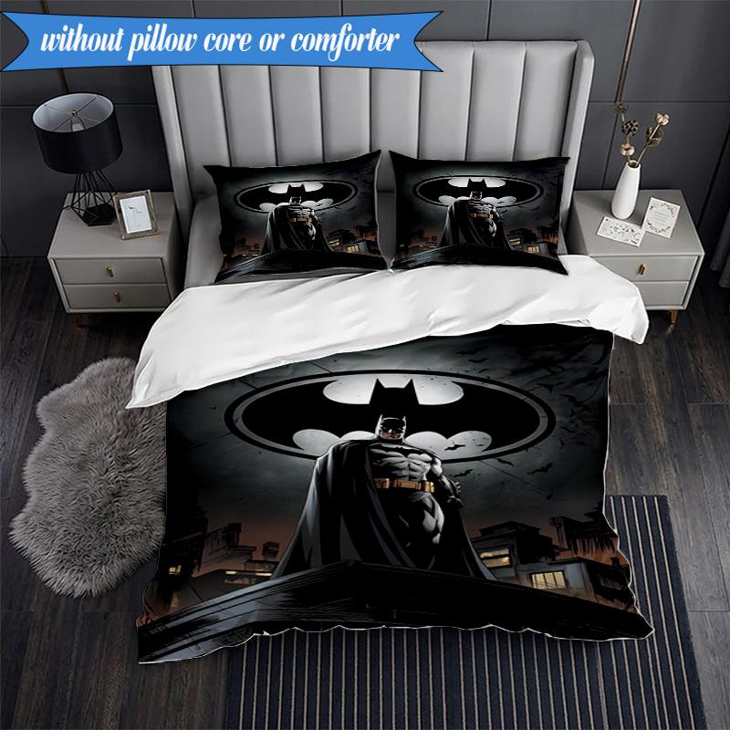 3PCS Red Cape Hero Bedding Set,Including 1pc Duvet Cover And 2pcs Pillowcases Perfect for Bedroom, Dormitory, Fan Christmas gift