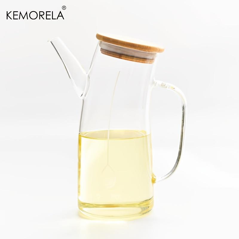 KEMORELA Герметичный диспенсер для масла Стеклянная бутылка 750 мл/1000 мл Кухонный контейнер для хранения для приготовления пищи, уличного барбекю, пикника, приправ