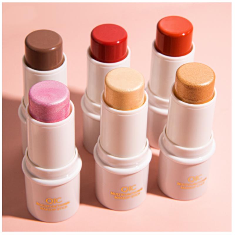 QIC Multi-function Cosmetic Pen Powder Blusher High Gloss Cosmetic Pen Pearl Light Fine Shiny Matte Brightening Facial Makeup Shadow Pen