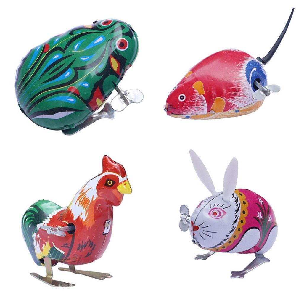 Gathering Children Collection Gift Interative Toy Iron Clockwork Frog Clockwork Toy Wind Up Frog