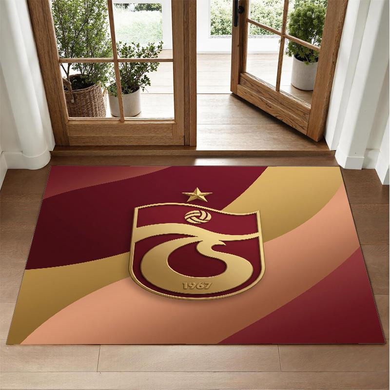 Trabzonspor FC Design Crystal Velvet Rug Soft Decorative Mat for Bedroom Entrance