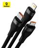 Baseus Flash Series  One-for-three Fast Charging Data Cable USB To M+L+C 100W