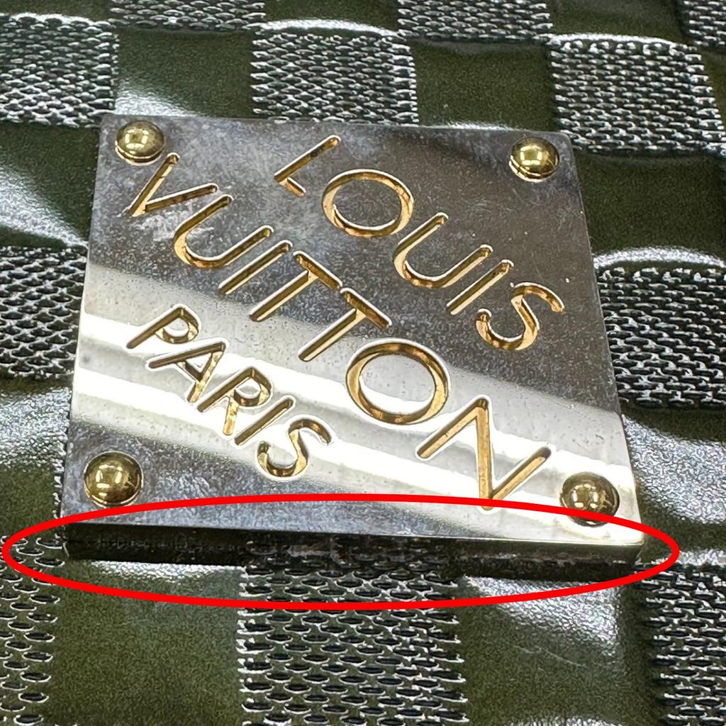 LOUIS VUITTON Damier Vernis Petrol blue Shoulder Bag green Women M92128 Used