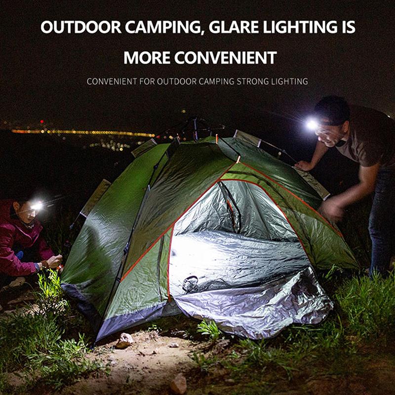Mini Cob Headlight Portable Led Headlamp Waterproof Head Front Light With 3Modes Lighting Outdoor Camping Hiking Head Flashlight