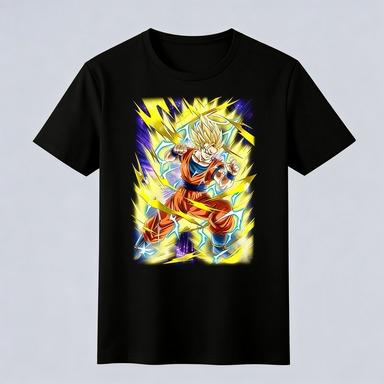 Super Saiya Seven Dragon Ball Print Tshirt Casual Cool Shortsleeved Tshirt Casual Comfortable Parentchild Outfit