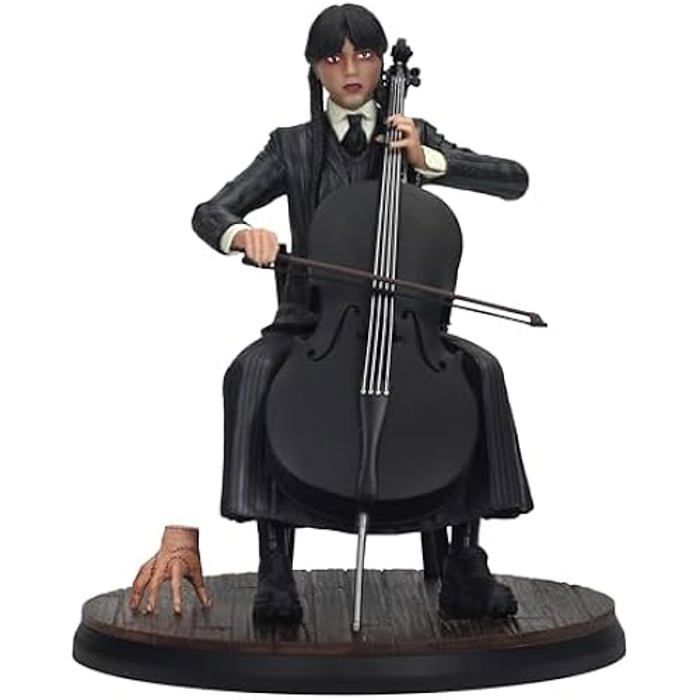 Figurine - SD TOYS - Wednesday avec Violoncelle - 20 cm - Noir - Pour Adultes à partir de 6 ans