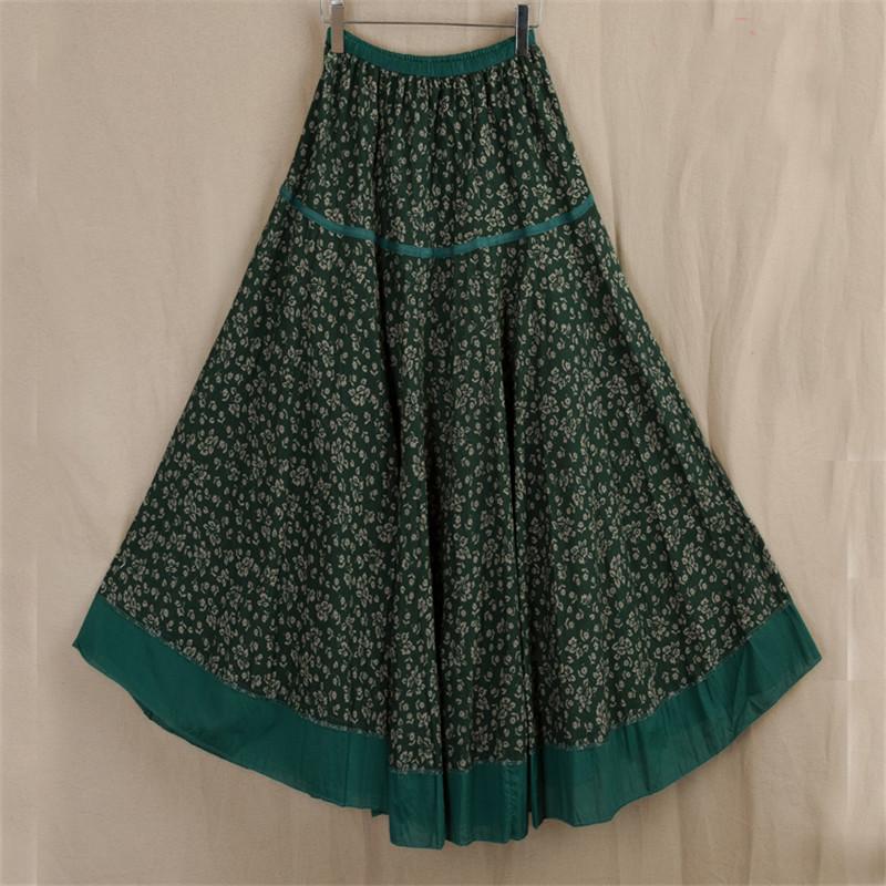 Spring Summer Fashion Women's Cotton Linen High Waist Slim Half Length Temperament Check Print Swing Skirt Plus Size