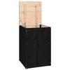 VidaXL Laundry Box Black 44x44x66 Cm Solid Pine Wood 823568