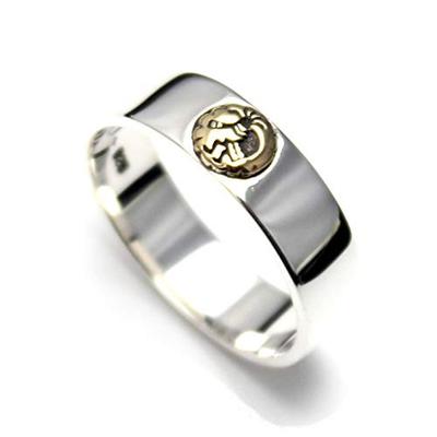 [World Accessories Carmelo] Кольцо Кокопелли 'Хорошие Вибрации', Серебро (19, Серебряный)