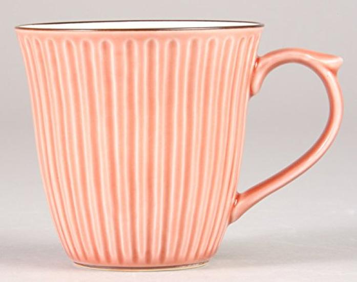 Nishikai Toki Hasami Ware Stylish Floral Mug, Hasami-yaki, Lightweight, 250ml, Pink, with a Floral Pattern, Microwave and Dishwasher Safe, Perfect