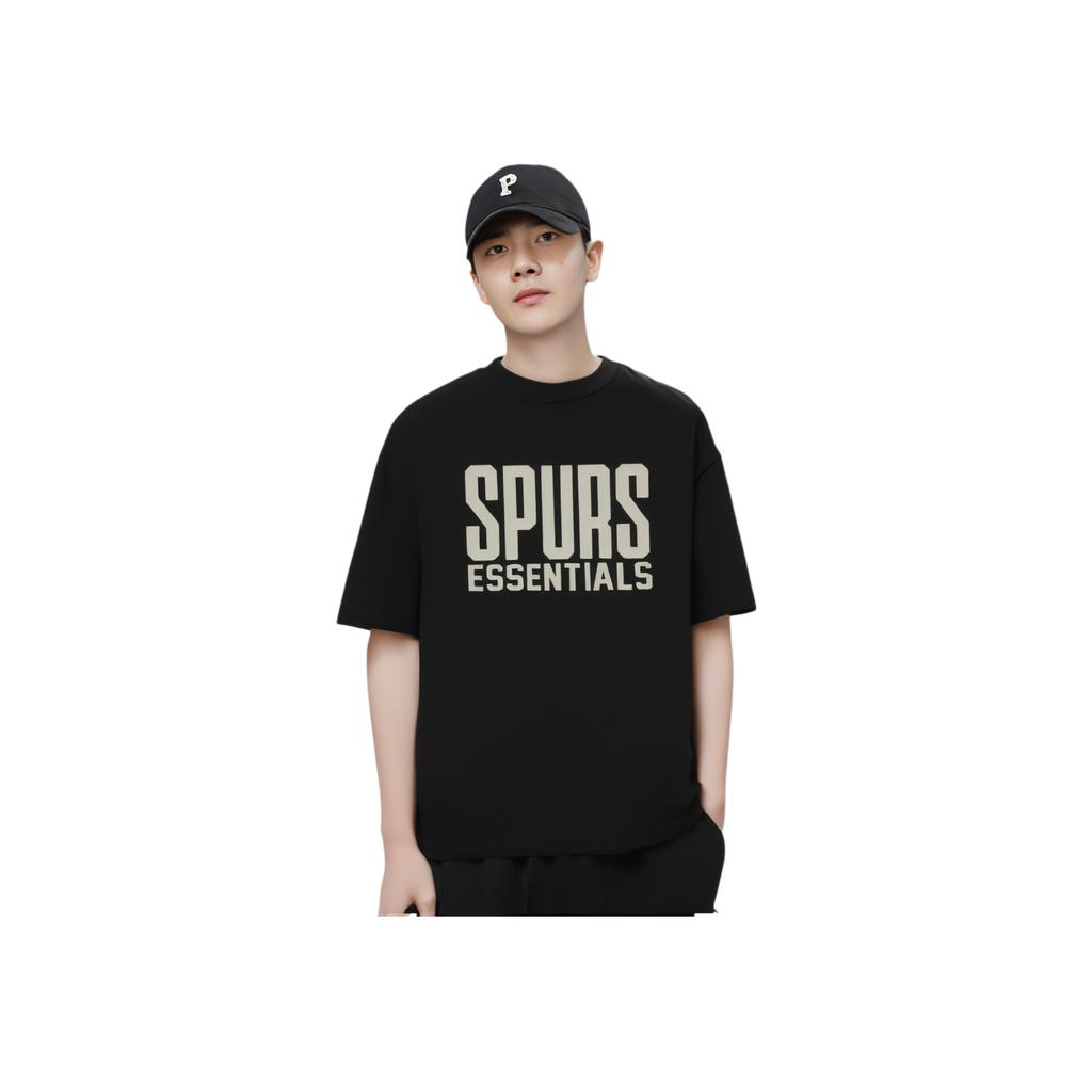 Fear of God Essentials X NBA Spurs Футболка Черная Мужские Топы 125AL244003F