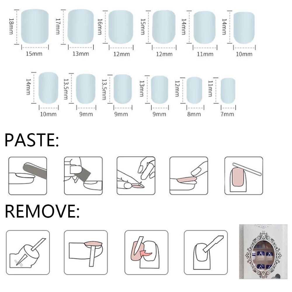 Fashion False Gel Glitter Strip Short Square Fake Toenails Toe Nails Nail Art Toes Nails Decor