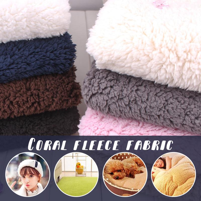 100*160cm Thicken Velvet Coral Fleece Fabric Cotton Lamb Plush Fabric Soft Warm For Diy Doll Dress Blanket Clothes Glove Lining