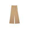 Casual Series Solid Color Mid Waist Breathable Loose Fit Pants Women Bottoms Camel 623458-84