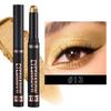 Smoky Dark Blue Eyeshadow Pencil Stick Waterproof Pearlescent 16 Colors Metallic Glitter Eye Shadow Highlighter Pen Makeup Tool