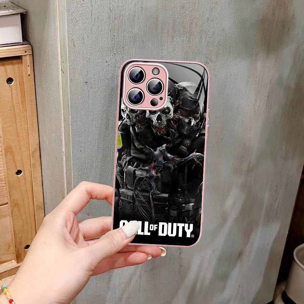 C-Calls Game Of D-Duty Tempered Glass For Iphone 14 13 12 11 Pro Mini XS MAX 14Plus X XS XR Cover