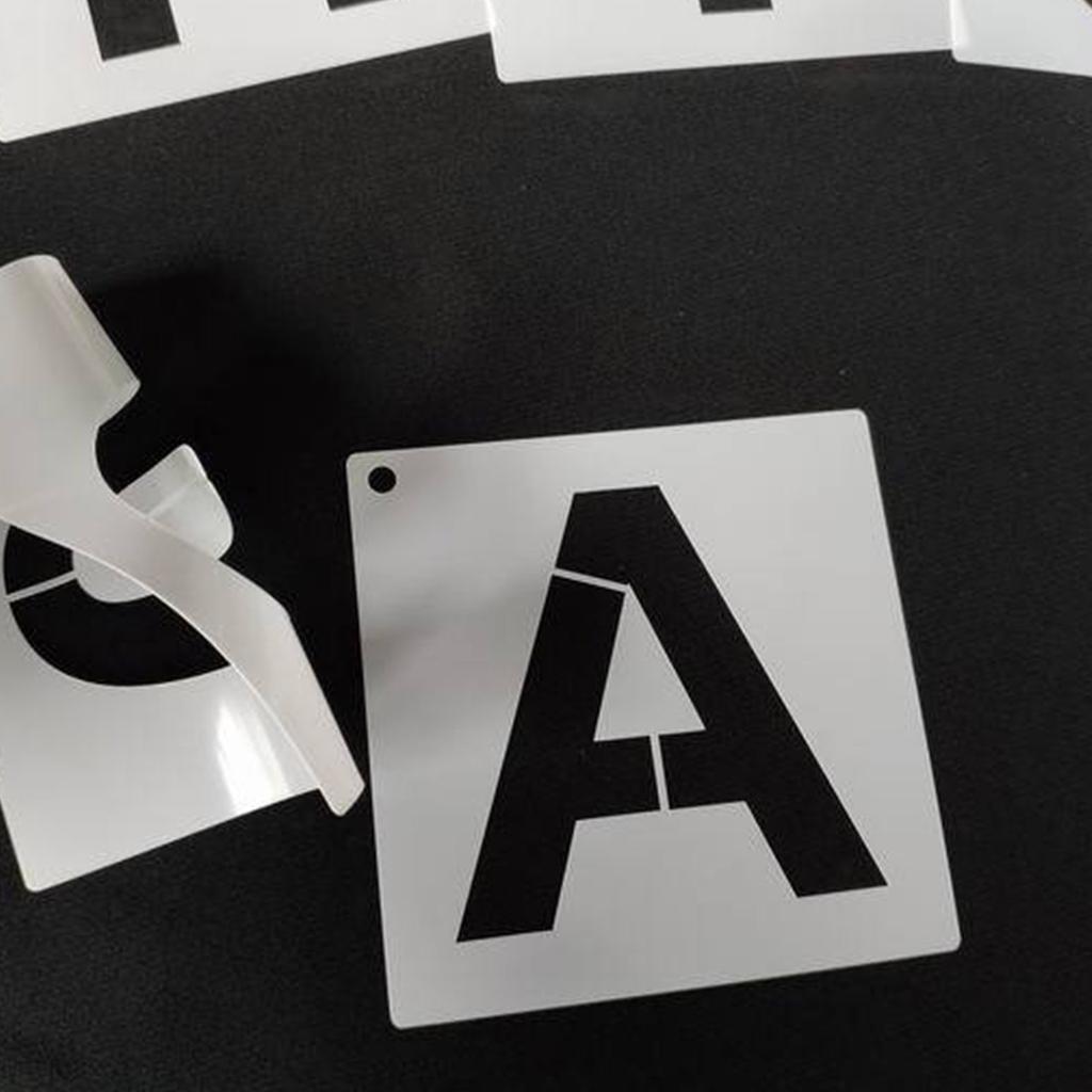 60 шт. трафаретов для букв и цифр, шаблоны для рисования, многоразовые трафареты из ПЭТ для рисования на бумаге, дереве, металле, ткани, стене