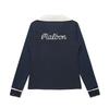 MALBON GOLF Knit Hybrid Polo Shirt Navy (Woman)