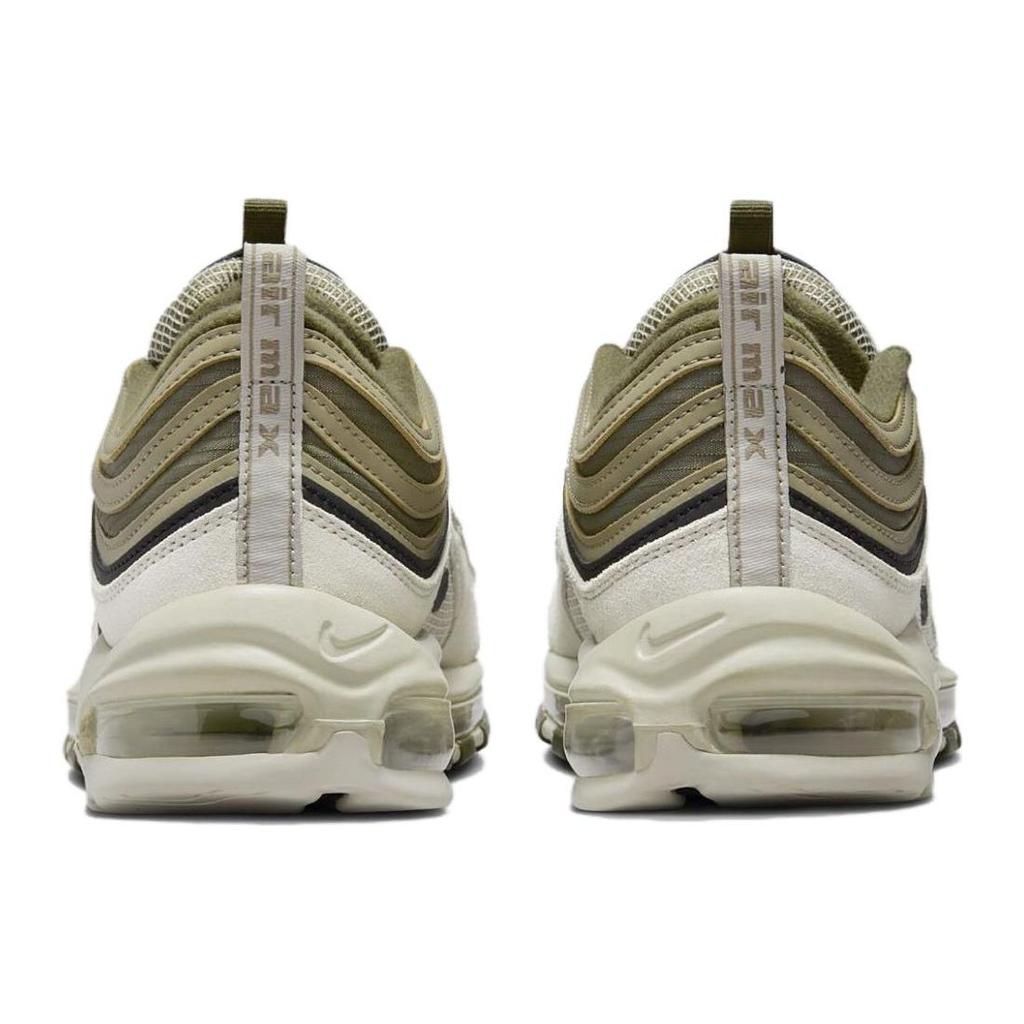 Nike Air Max 97 SE Light Bone Medium Olive Мужские кроссовки Зеленый Нейтрально-Оливковый Черный FB9619-002