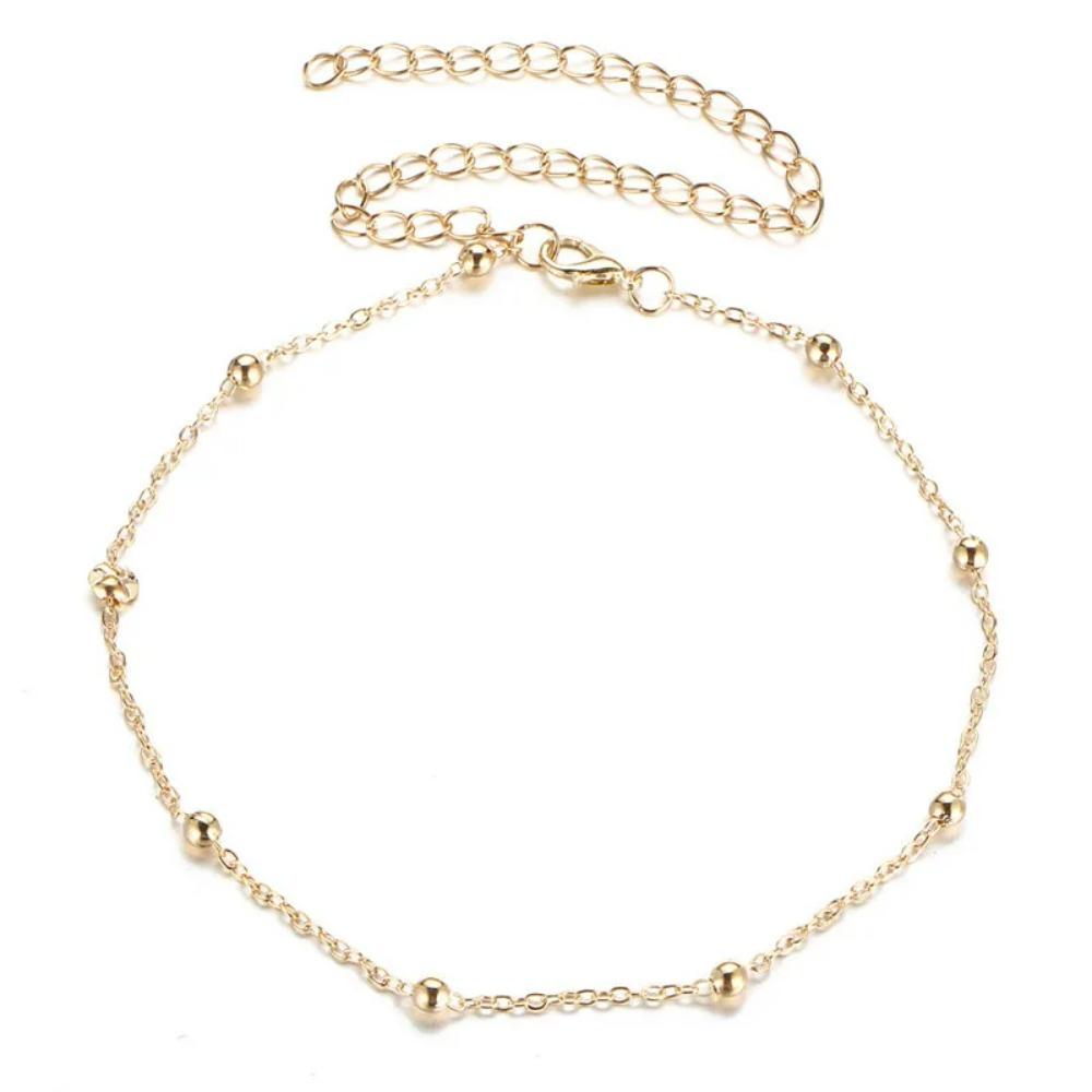 SUMENG 2025 New Gothic Punk Single Layer Copper Beads Chain Women's Fashion Chokers Necklace Clavicle Jewelry Gifts
