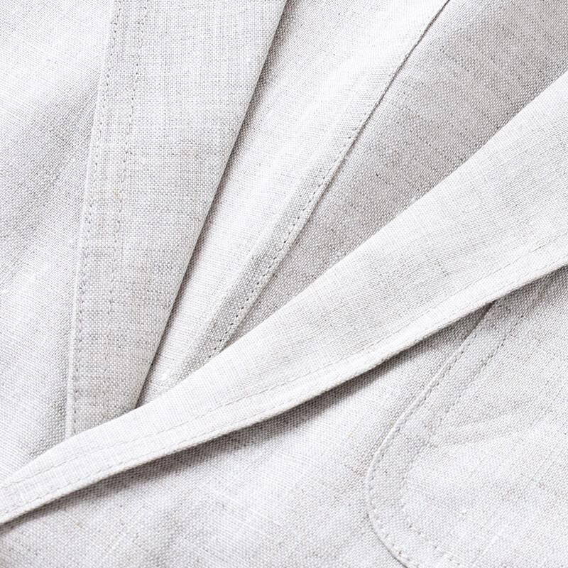 Мужской пиджак Hengyuanxiang, 100% лен, в стиле business casual