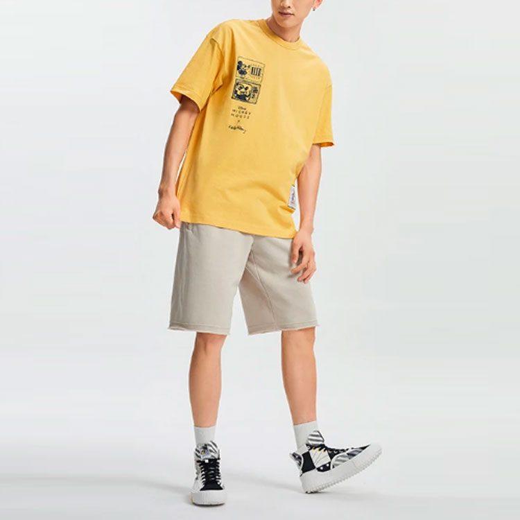 Li Ning x Disney Коллекция спортивной моды Футболка Мужская Светло-охряно-желтая AHSR501-3