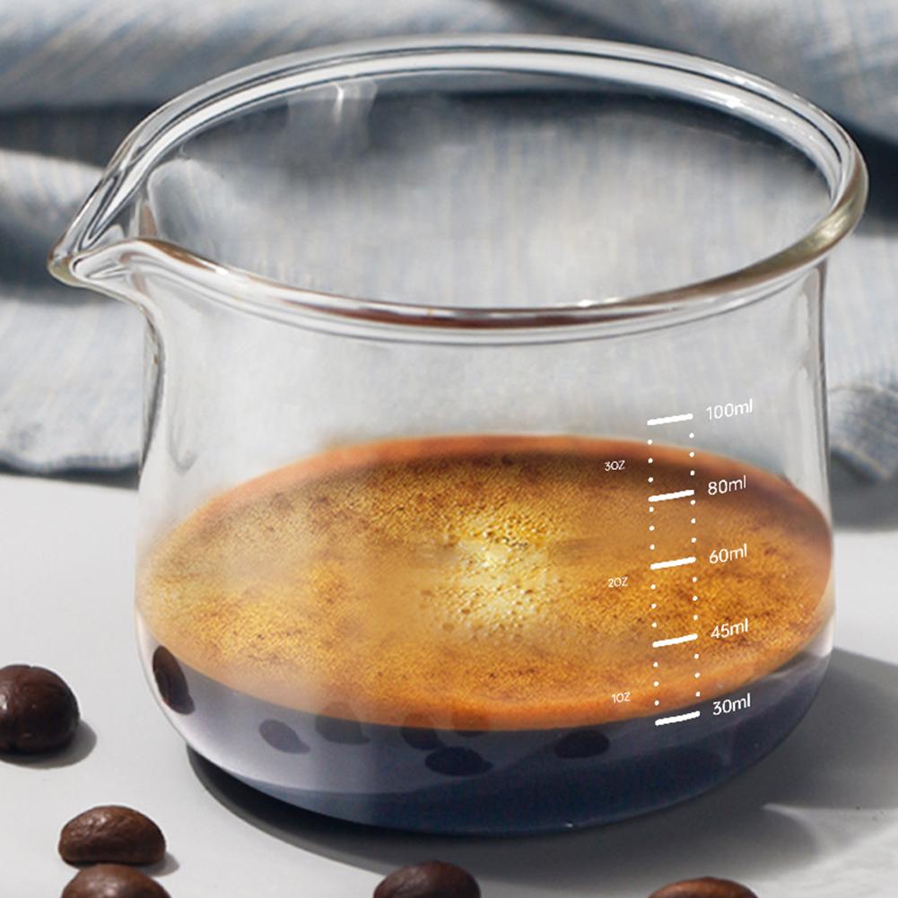 Accurate Food Heat Resistant Thick Glass Clear Scale Heat Resistant Clear Scale Coffee Shot Glasses Heat Resistant Single Spout