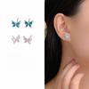 Sweet Butterfly Earrings for Women with Versatile Simple and Niche Temperament Light Luxury High-end Earrings