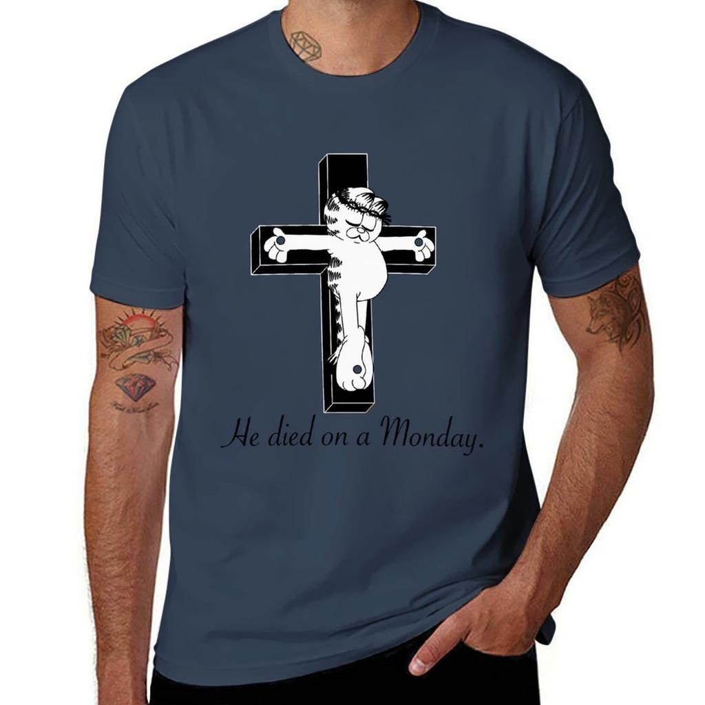 He Died On A Monday Tshirt Plus Size Basic Cotton Tshirt