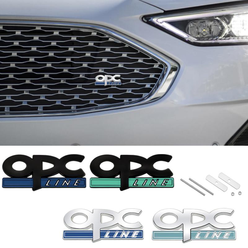 vrsag4 Metal 3D OPC LINE Front Grille Sticker Car Rear Trunk Body Emblem Badge for Opel Astra H G Insignia Mokka Zafira Corsa vauxhall