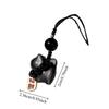 Weave Rope Stone Lucky Cat Keychain Silver Obsidian Cat Car Key Ring Braid Rope Pendant  Couple