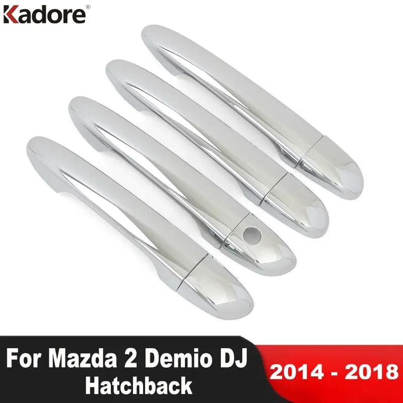 Для Mazda 2 Demio DJ 2014 2015 2016 2017 2018 Хэтчбек Хромированная Накладка на Ручку Боковой Двери Автомобиля Рамка Декоративная Накладка Аксессуары