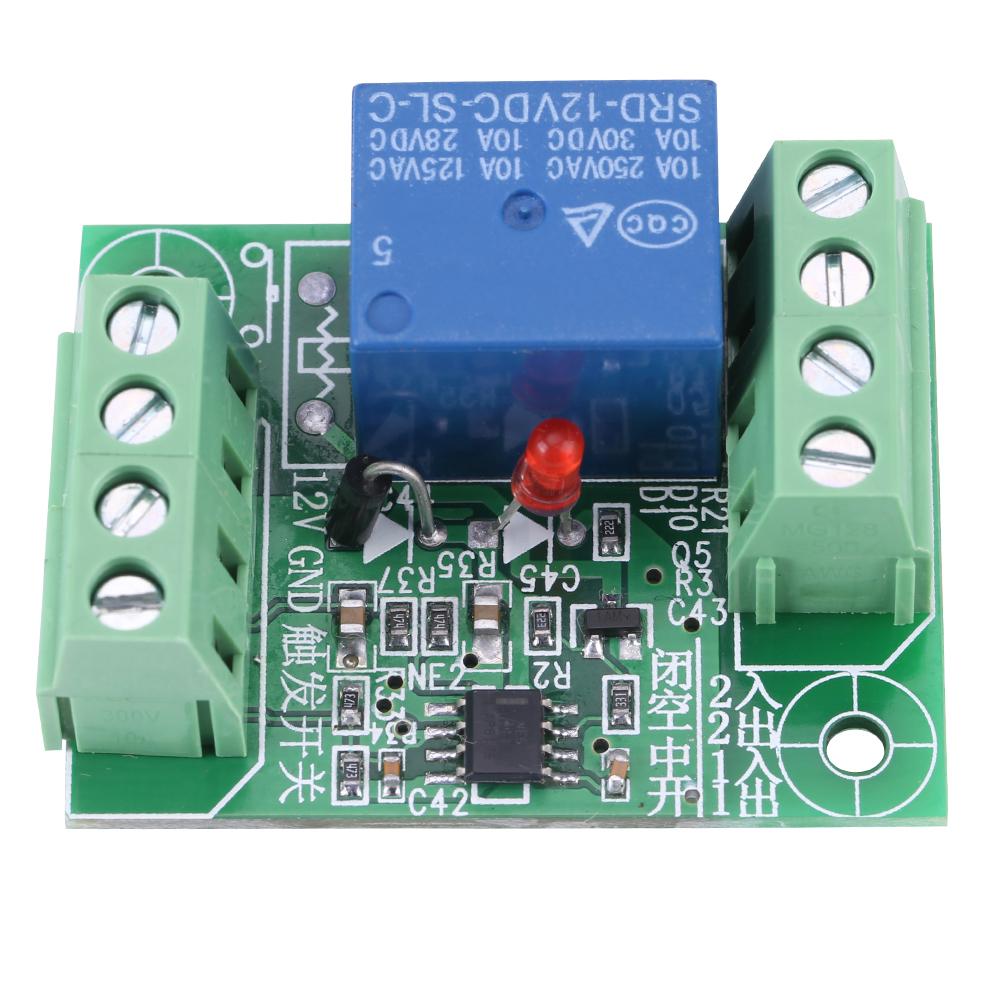 Trigger Relay, Single Channel Bistable 12V,Circuit Trigger Relay Control Module 10A 250VAC, PC Board Relays