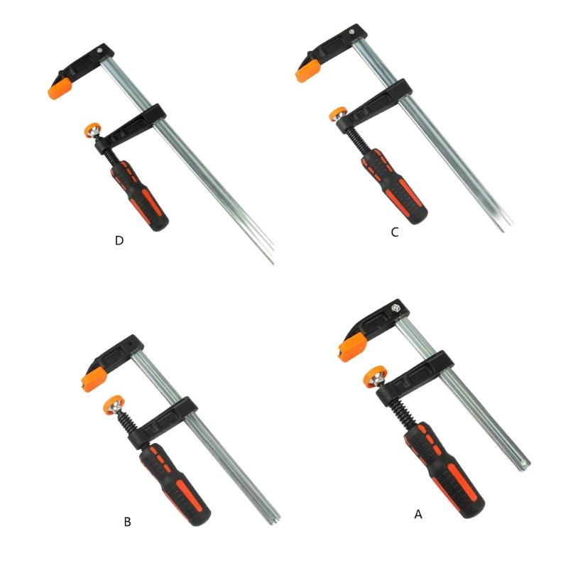 Струбцина F с эргономичным дизайном для столярных и ремесленных работ, усиленная, регулируемая, металлическая, для металлообработки