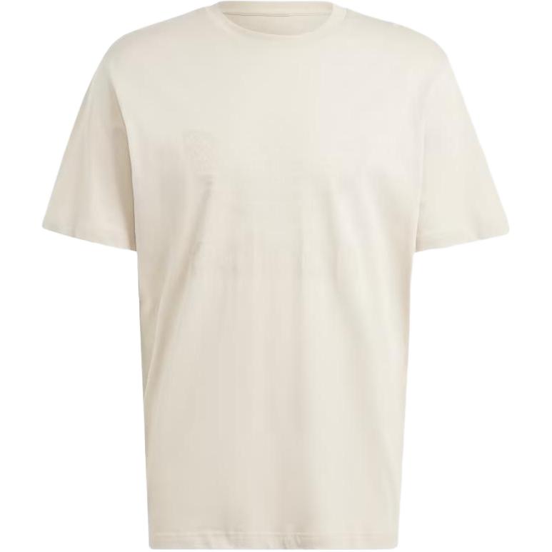Adidas Originals T Shirts Men's Beige Crew Neck Moderate Straight Fit IJ7462