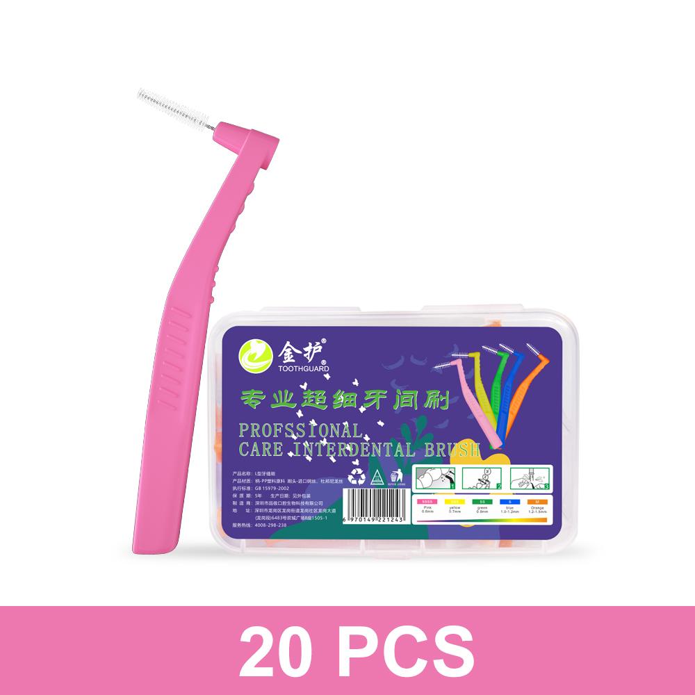 Угловая межзубная щетка для ортодонтических брекетов Микромягкая щетка для чистки зубных брекетов L-образные щетки с короткой ручкой