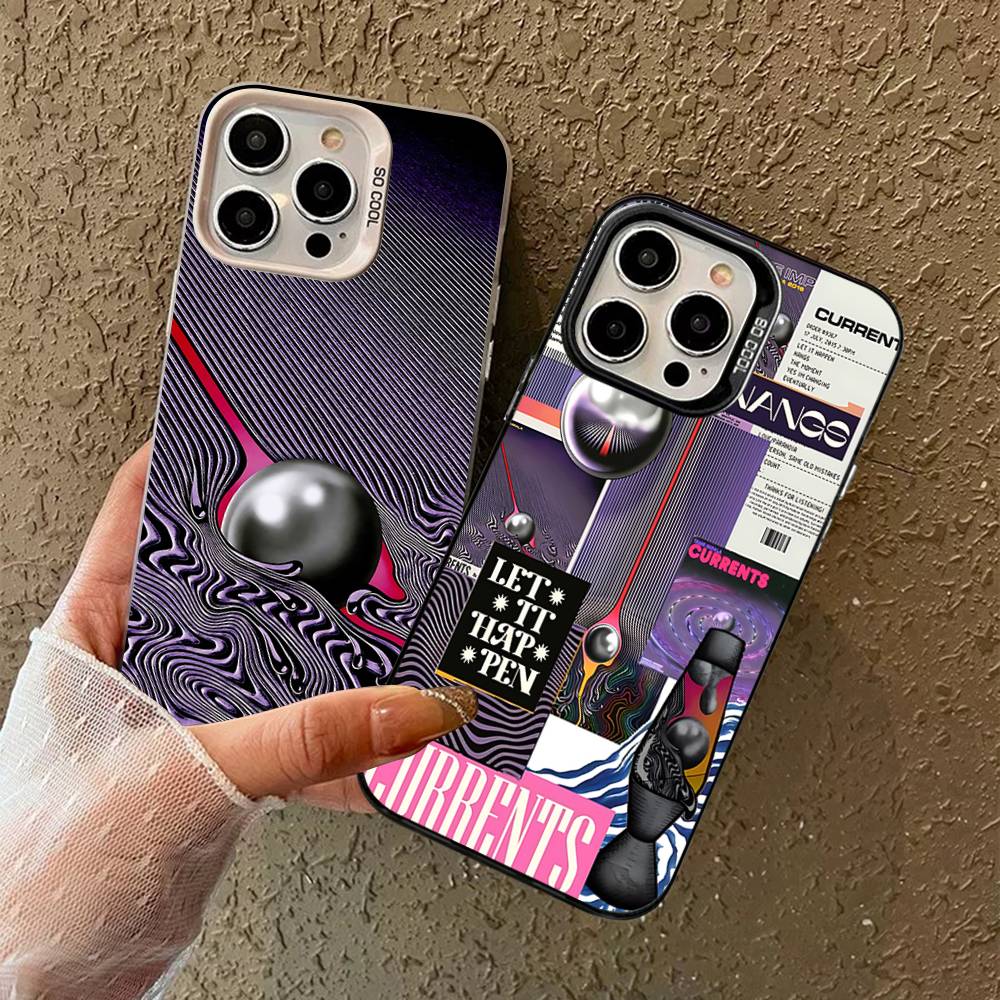 Band T-Tame Impala Phone Case For IPhone 17 16 15 14 11 12 13 Pro Max Plus Pro Colored Silver Cover