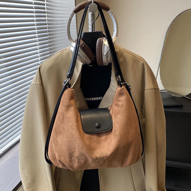 Casual Retro Suede Women's Backpack 2025 New Commuter Versatile Back Bag Multi-purpose Shoulder Tote Bag