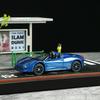 Витрина Shoucangjia для машинок Tomica, Hot Wheels, Matchbox 1:Масштабная модель гаража 1/64 с пылезащитным чехлом, диорама сцены уличного ограждения, парковочная витрина