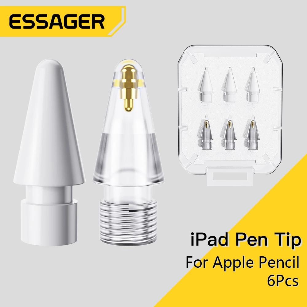 Essager Набор из 6 насадок для карандашей Apple Pencil 1-го и 2-го поколения, сменные насадки для Apple Pencil 2